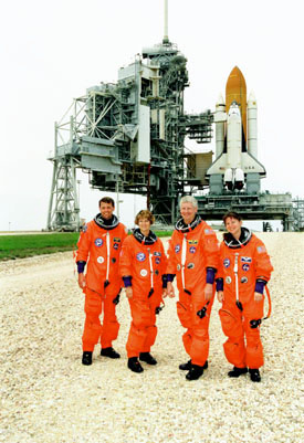 NASA five-person crew photo used for a selected-person removal test · Recorded result